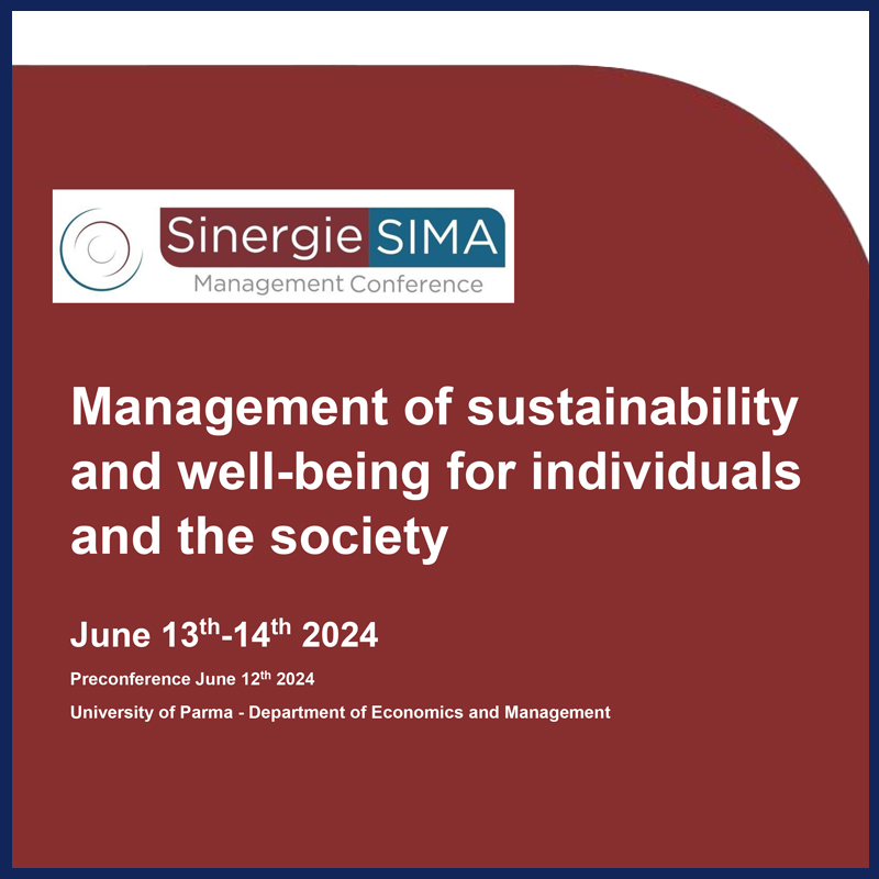 Management of sustainability and well-being for individuals and the society